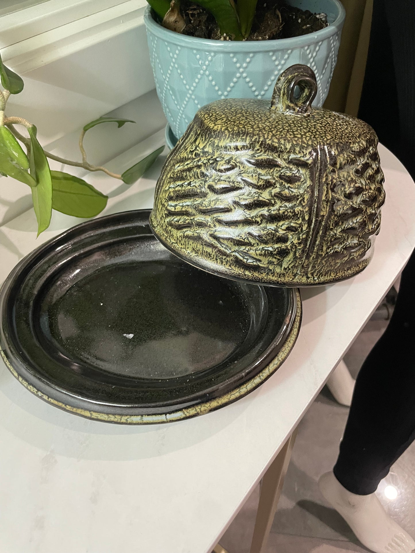 Pottery Cheese/Butter Dish