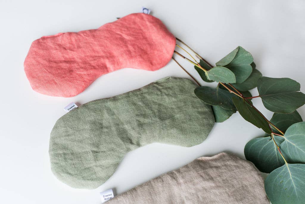 Created Mother - Hot/Cold Therapy Eye Masks: Dark Green / Wheat