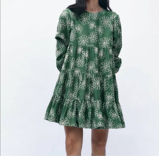 Zara Tiered Dress Sz S