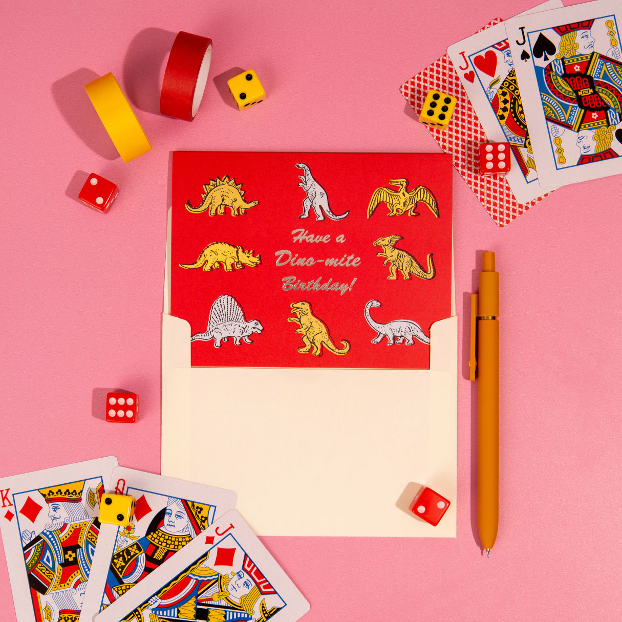 Lucky Goods Paper - Dino-mite Birthday – Foil Birthday ✿ Kids Card