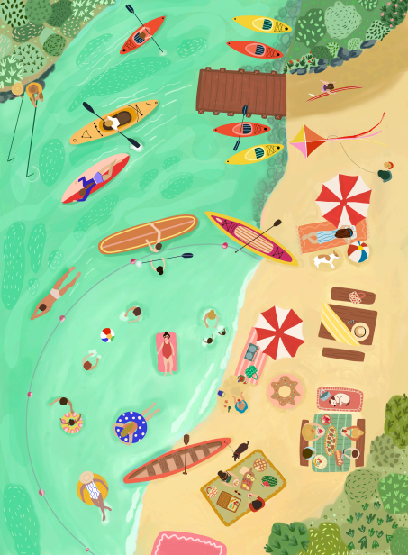Villager Puzzles - Lake Day | 250 Piece Puzzle | Designed in Canada