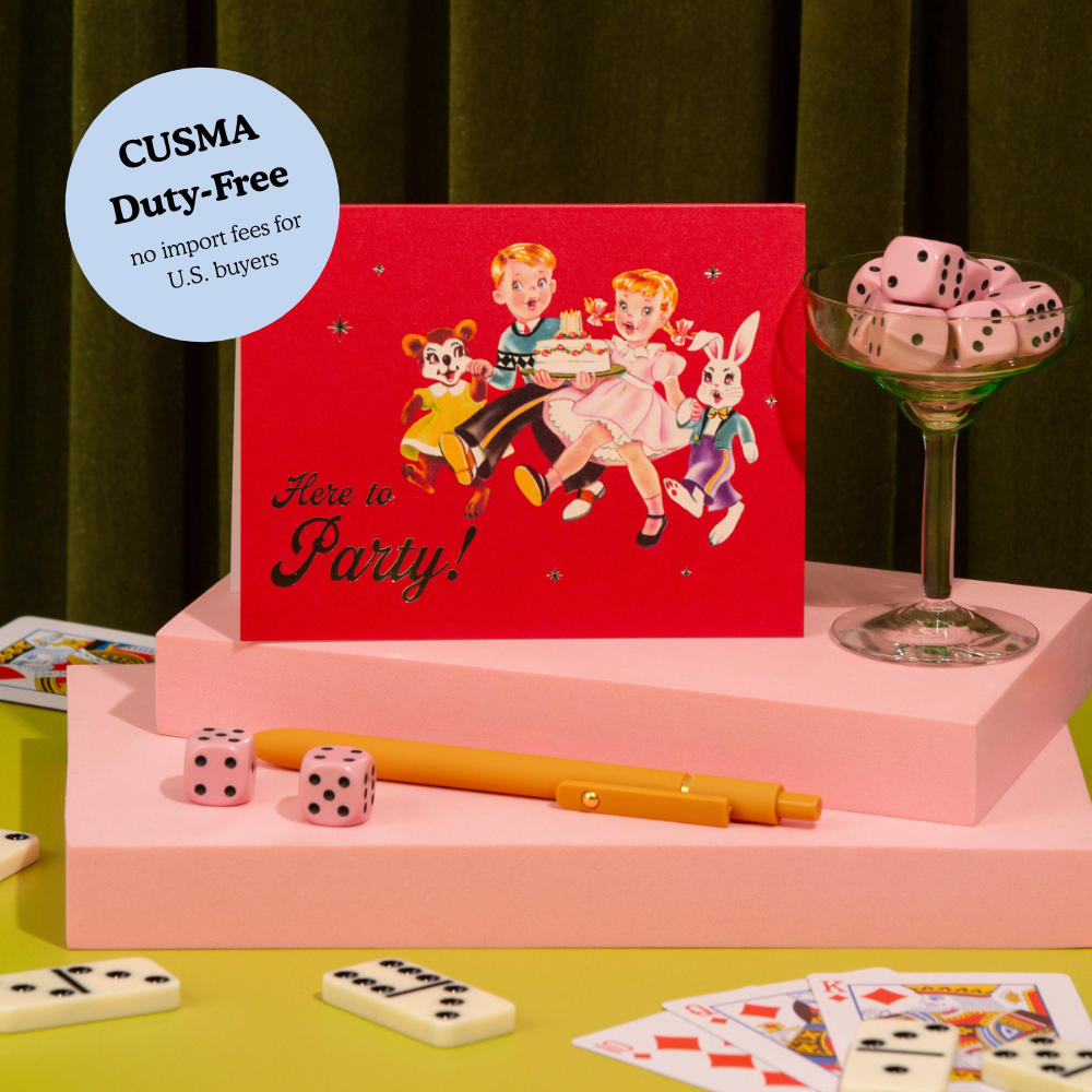 Lucky Goods Paper - Here to Party! – Foil Birthday Card