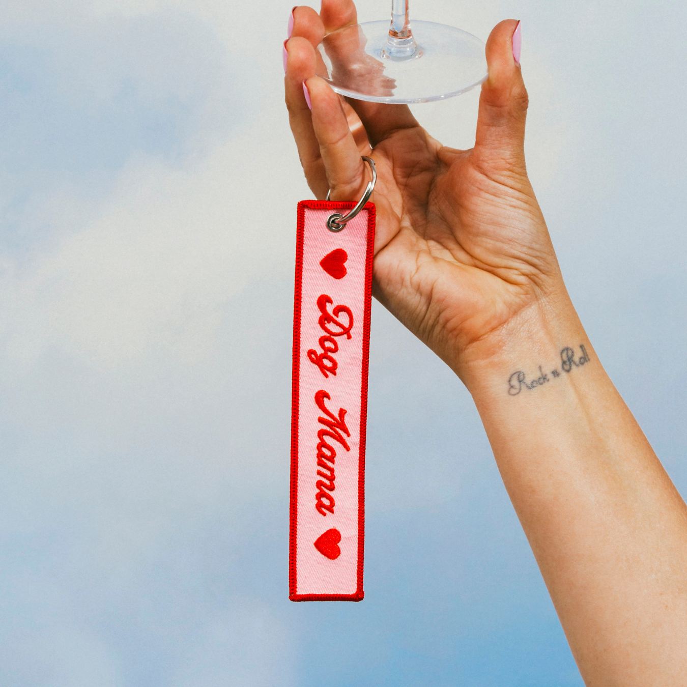 Lucky Goods Paper - Dog Mama Embroidered Keychain