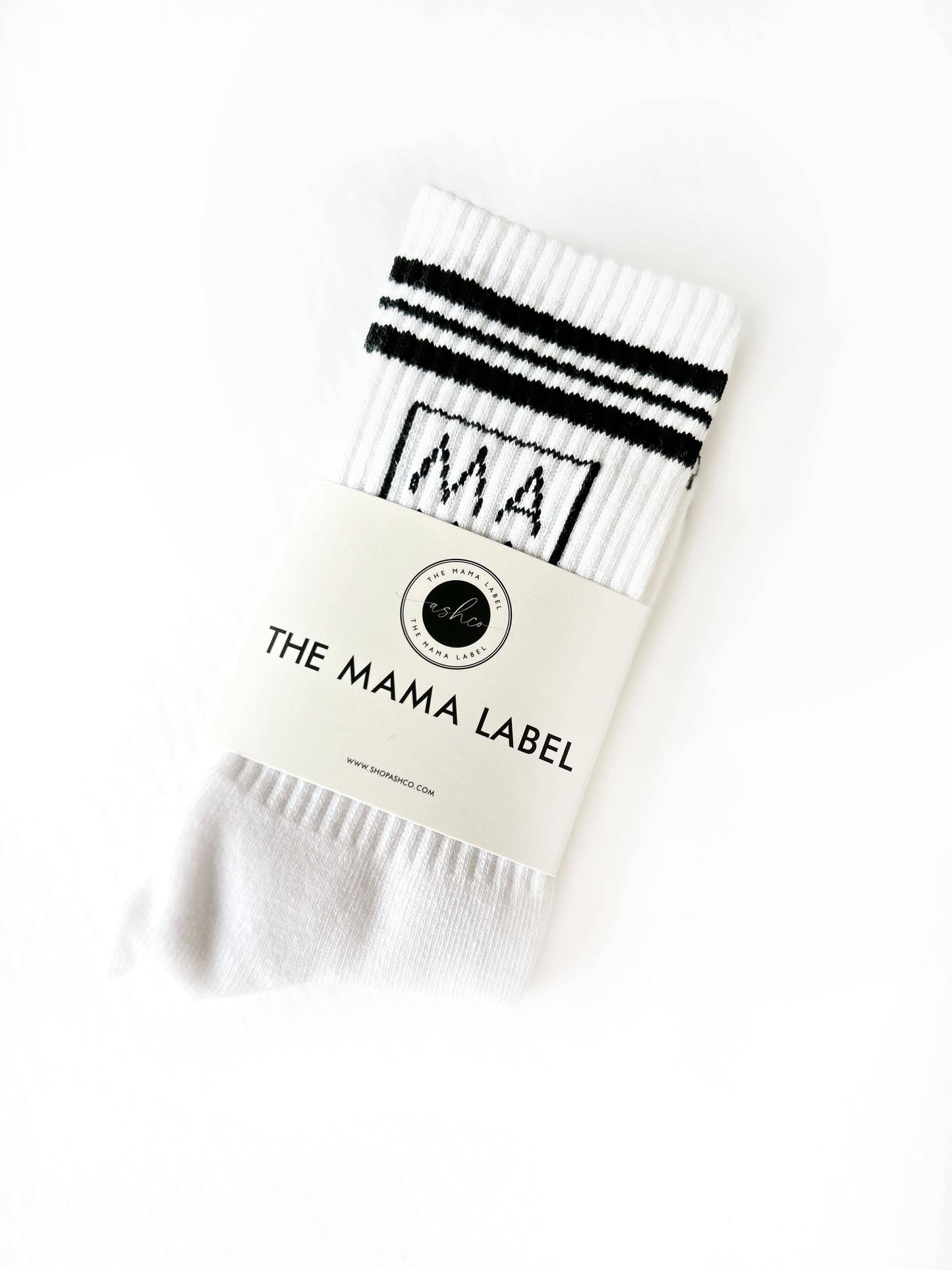 Ashco THE MAMA LABEL - Mama | Crew Socks: Navy