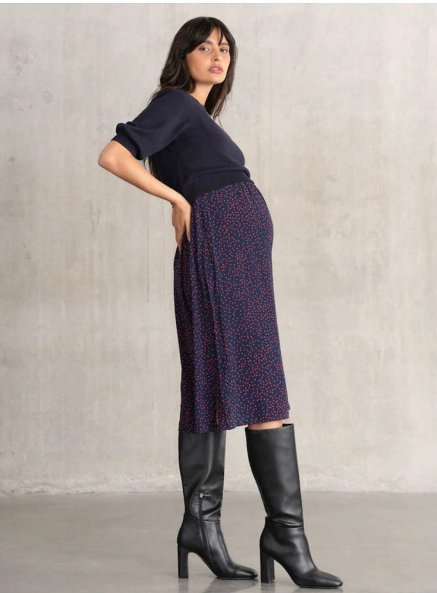 Seraphine Navy Knit Sweater Dress Nursing Maternity & Postpartum - Size 12
