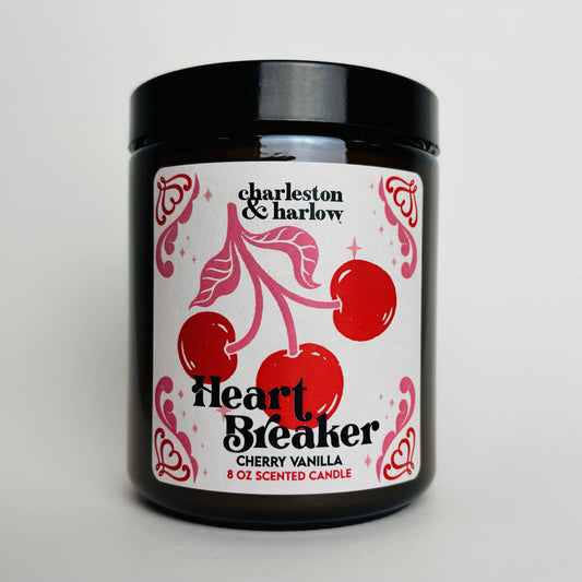 Charleston & Harlow Candle Co. - *Valentine's Day* Heart Breaker Cherry Vanilla Soy Candle