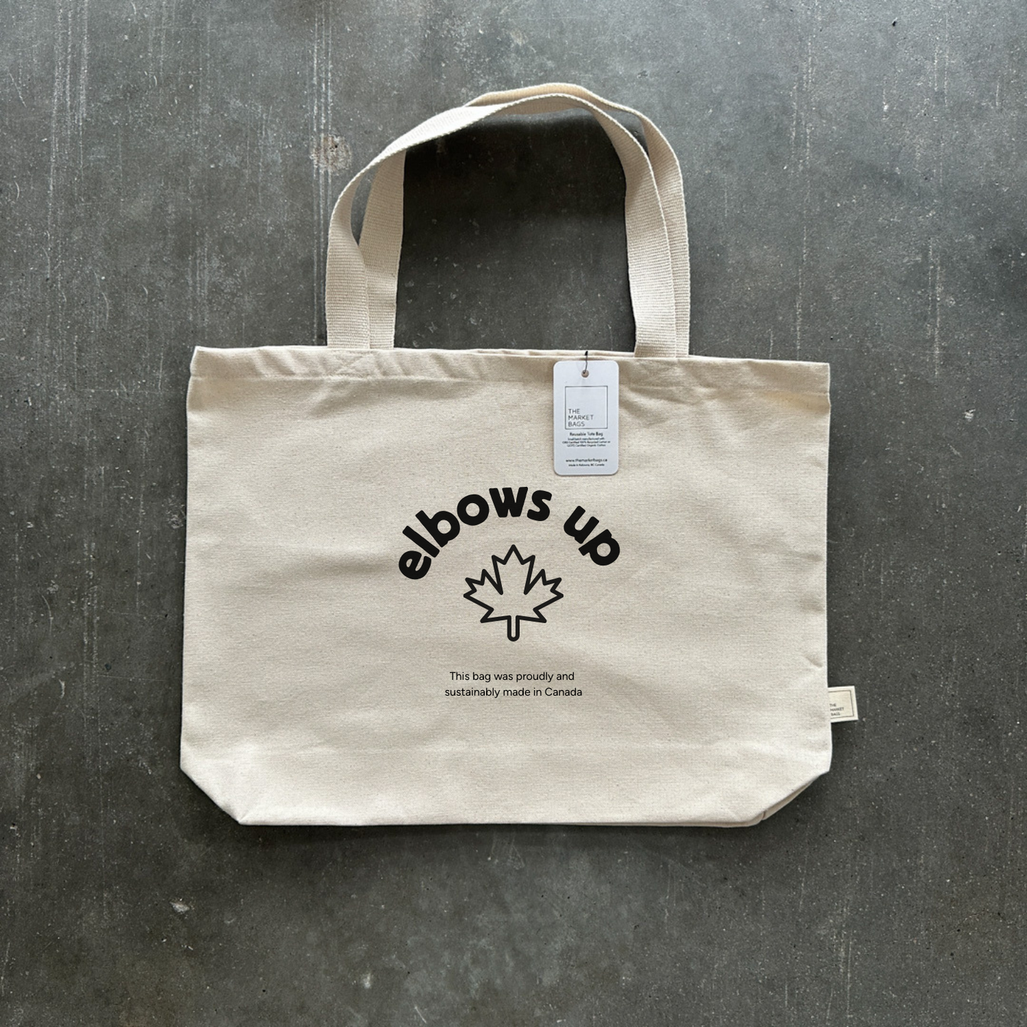 The Market Bags - Elbows Up Tote : Over Sized with Gusset Bottom