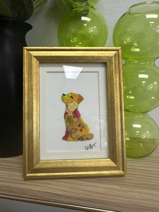 Floral Garden Art - Small Puppy