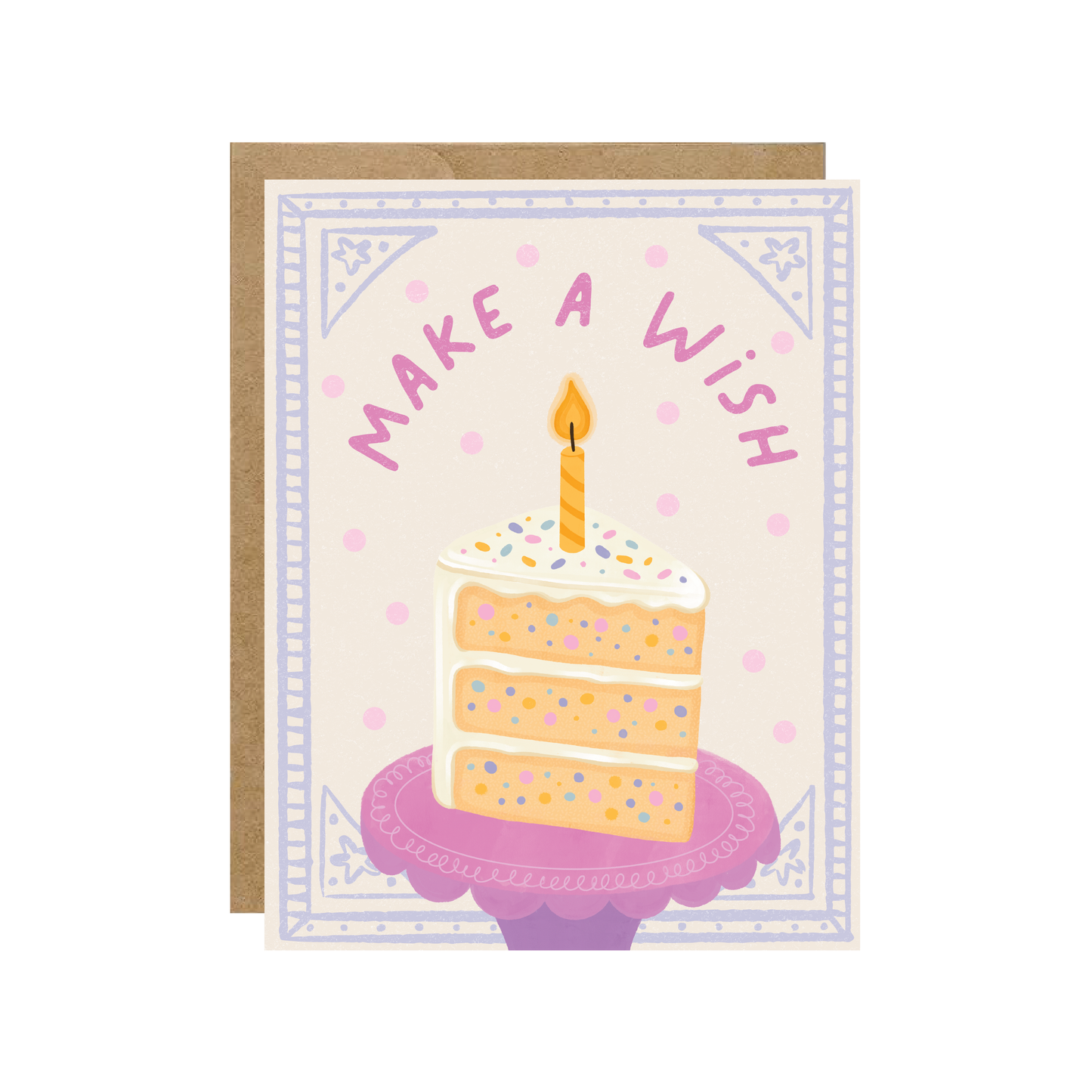 Simple Whimsy - Make A Wish - Confetti Birthday Cake Card