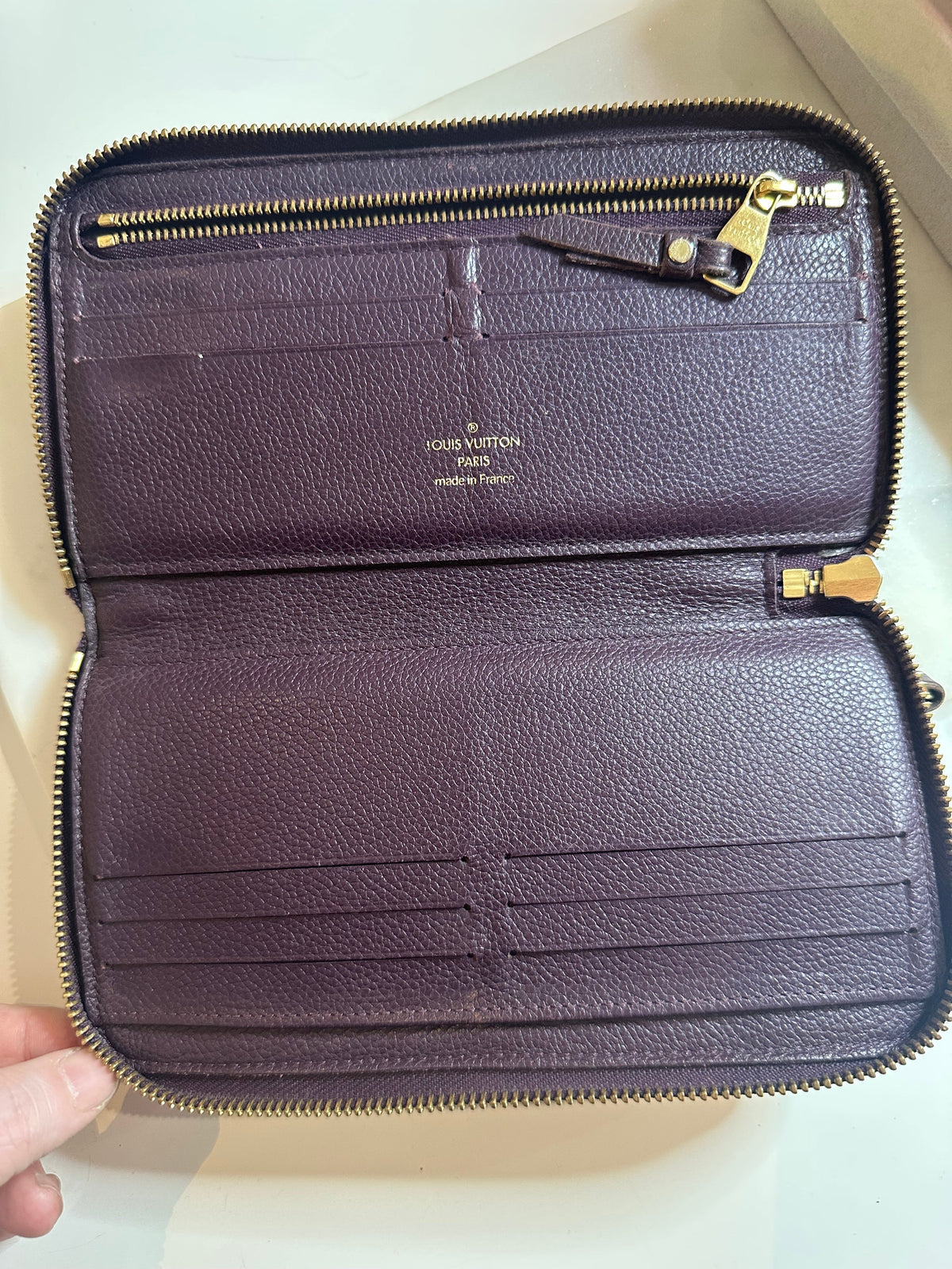 Louis Vuitton Monogram Empreinte Leather Aube Wallet