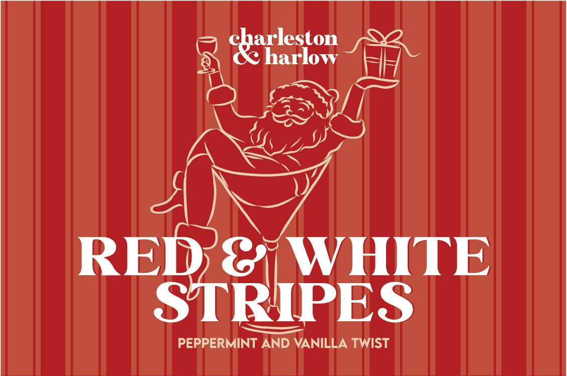 Charleston & Harlow Candle Co. - *HOLIDAY* Red & White Stripes Soy Wax