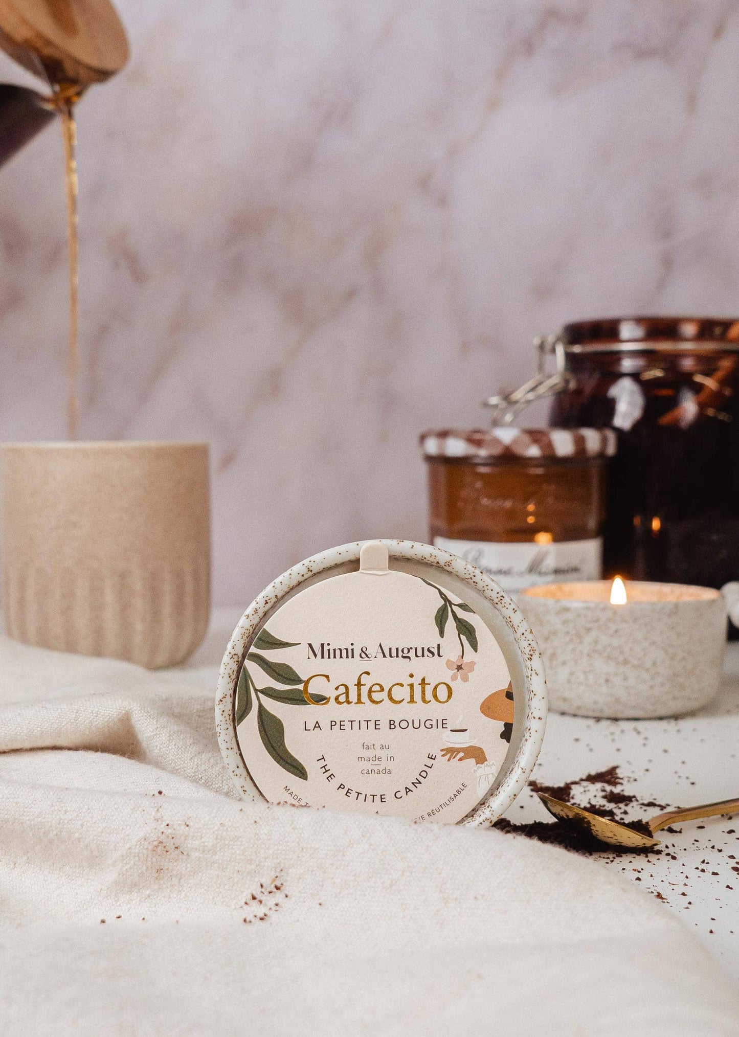 Mimi & August - Cafecito reusable candle- 3 oz