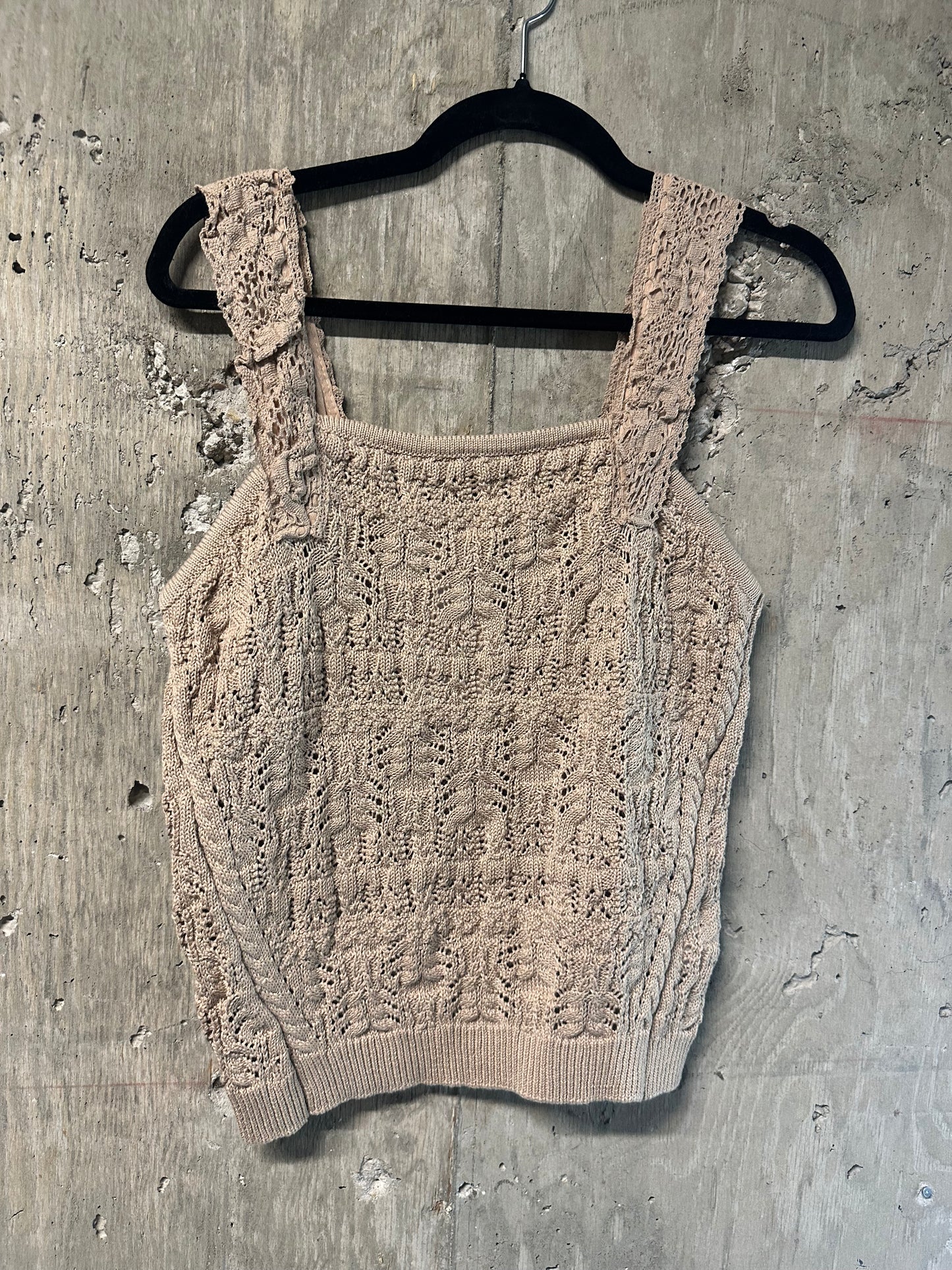 Dex Ruffle Trim Sweater Sz L