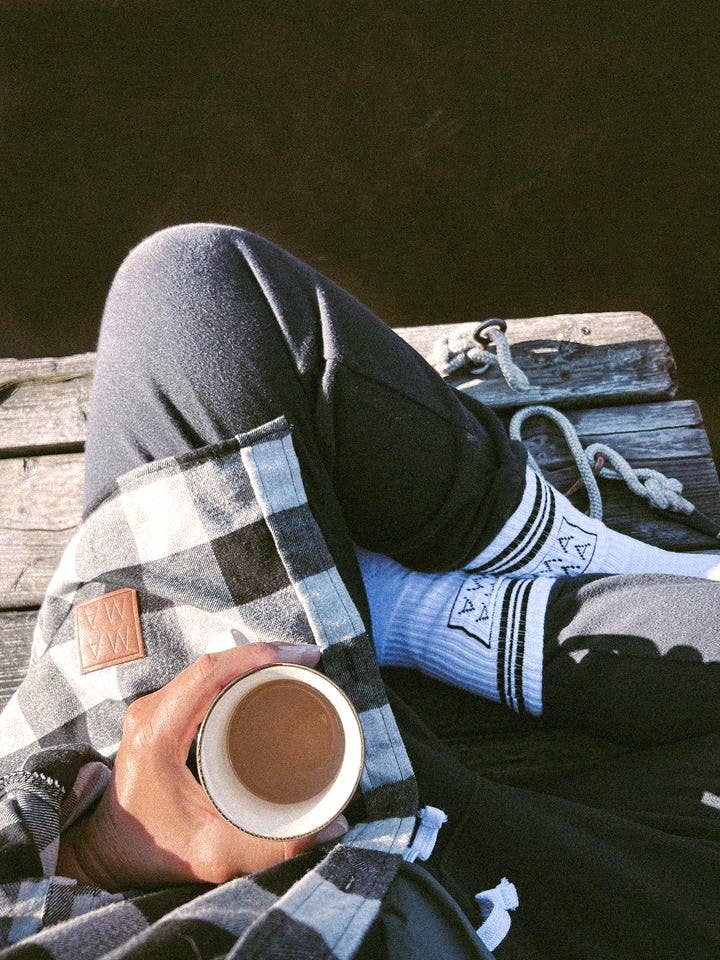 Ashco THE MAMA LABEL - Mama | Crew Socks: Navy