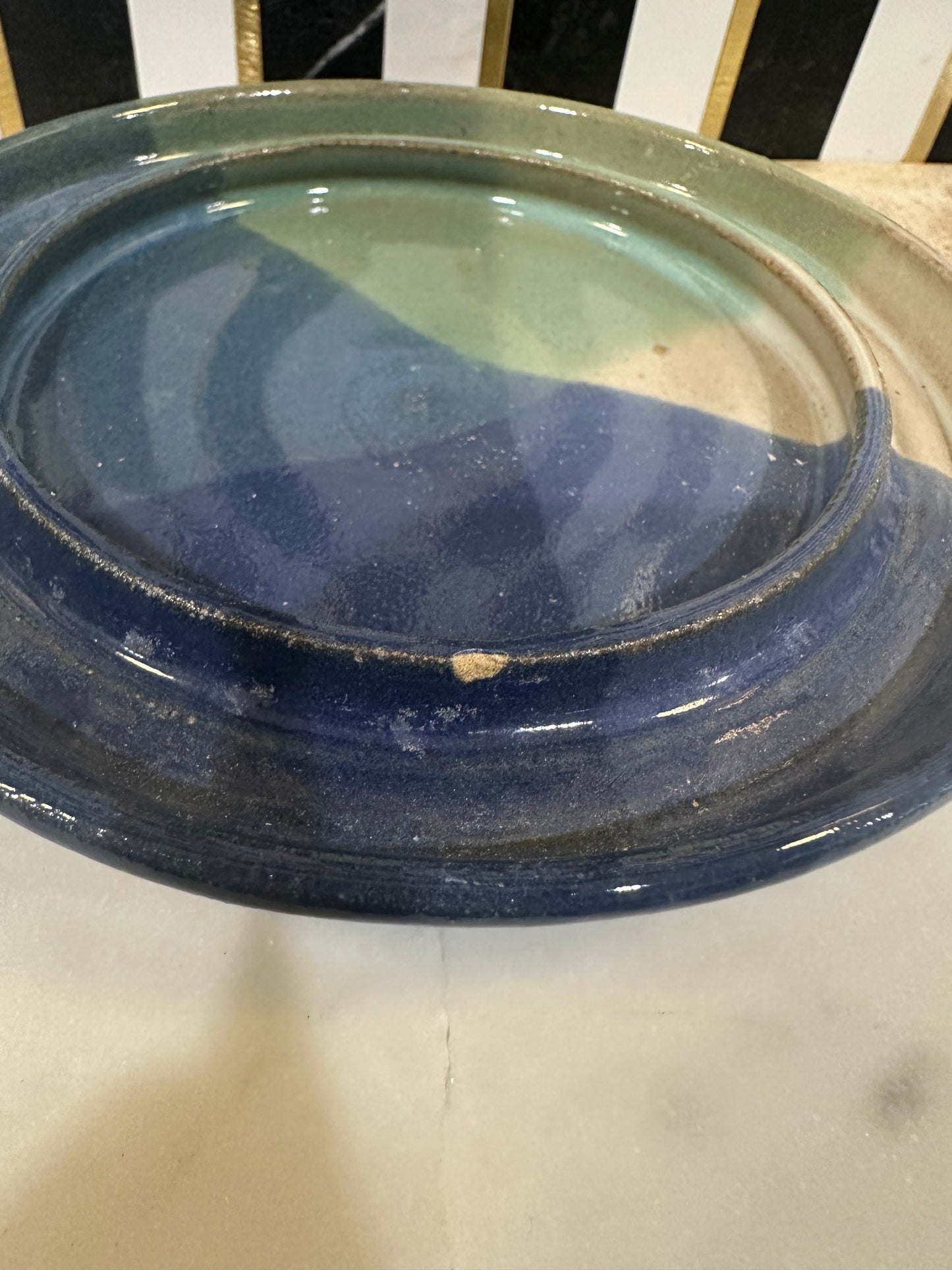 Pottery Seashell Butter Dish