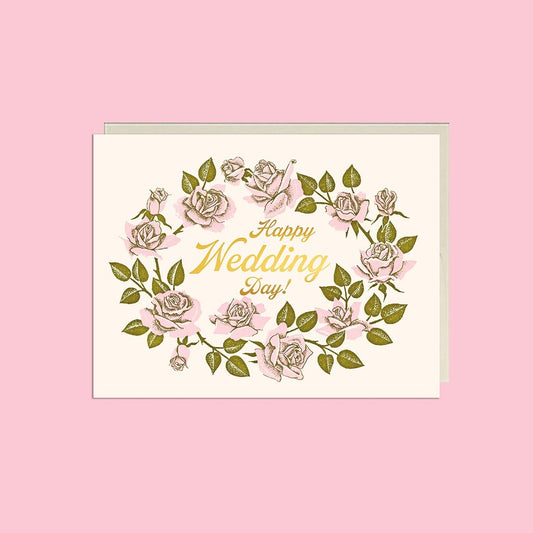 Lucky Goods Paper - Happy Wedding Day Florals – Foil Wedding Card