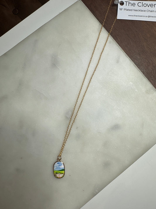 18” Necklace with Landscape
