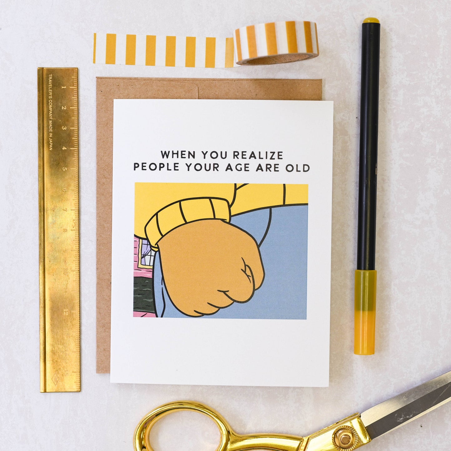 Simple Whimsy - Arthur People Your Age Are Old - Retro 90's Pop Culture Birthday Card