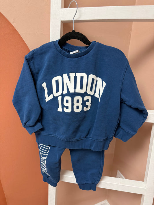 Zara Navy London 2pc Set Sz 3/4T