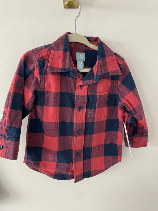 Gap 12/18m Plaid Shirt