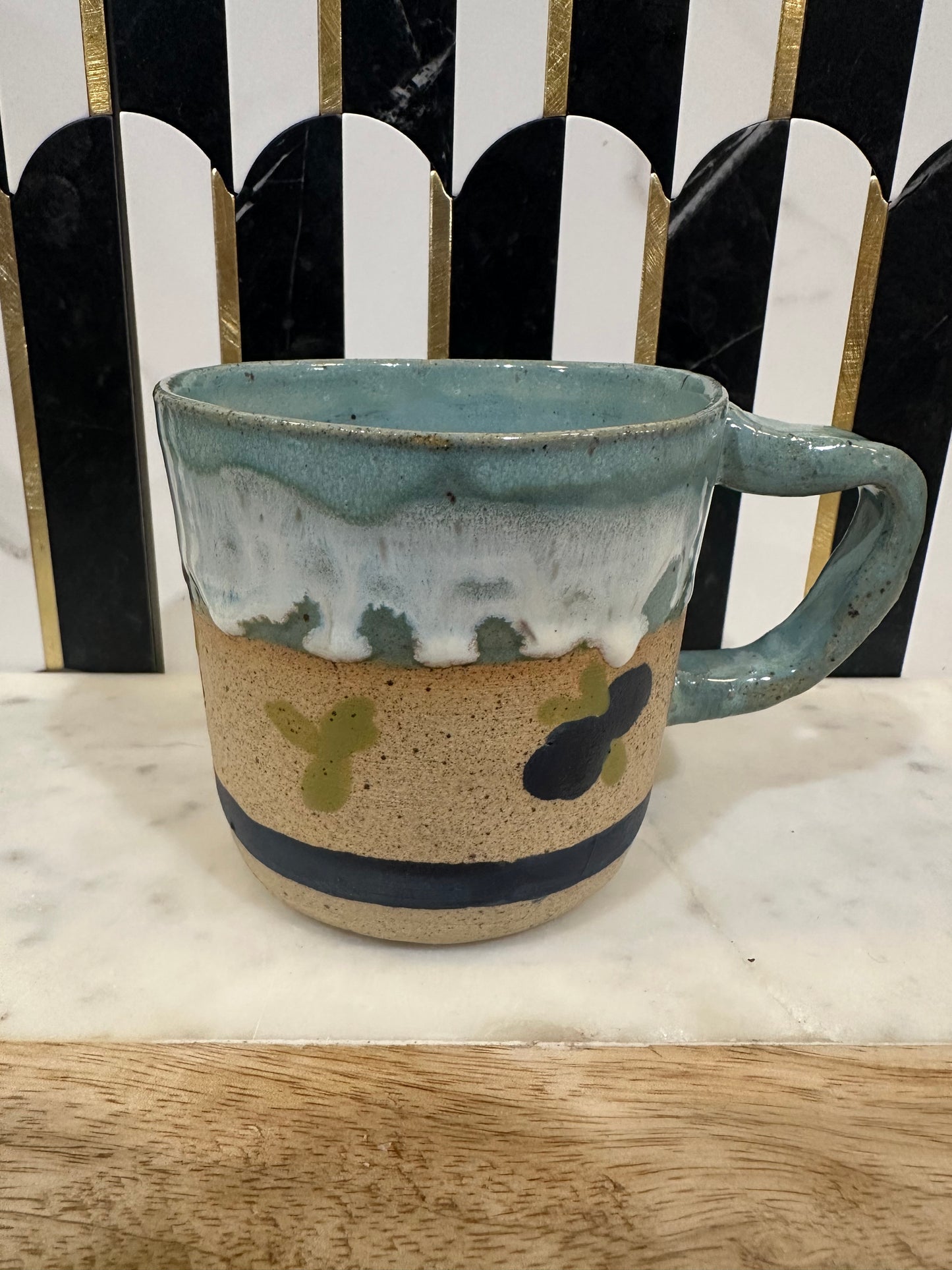 Pottery Blueberry Mug