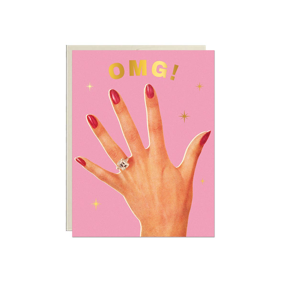 Lucky Goods Paper - OMG! Engaged Ring – Foil Engagement ✿ Celebration Card