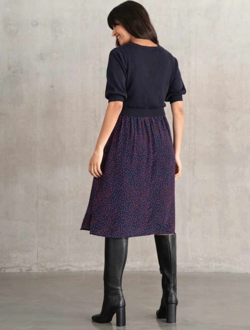 Seraphine Navy Knit Sweater Dress Nursing Maternity & Postpartum - Size 12