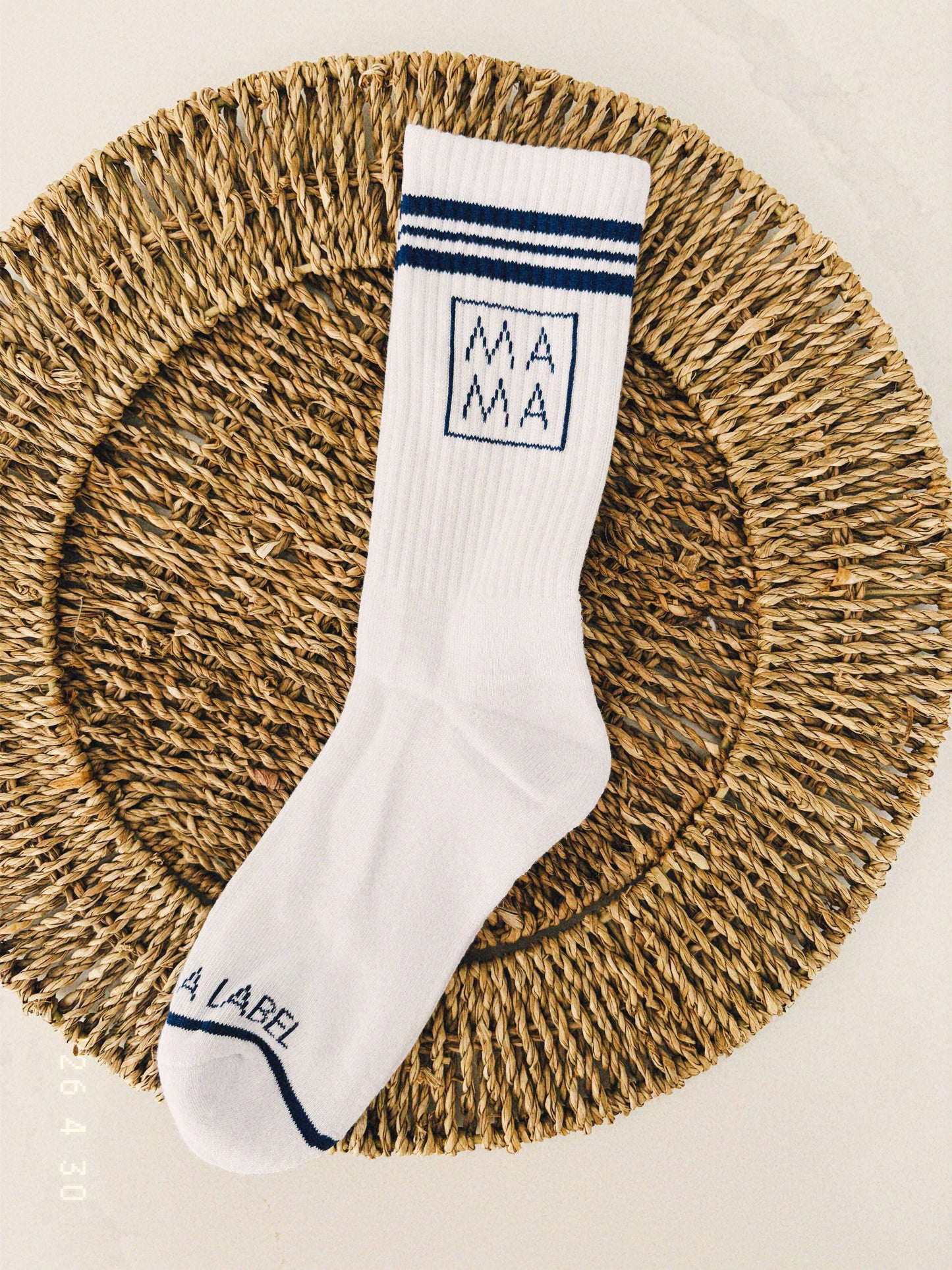 Ashco THE MAMA LABEL - Mama | Crew Socks: Navy