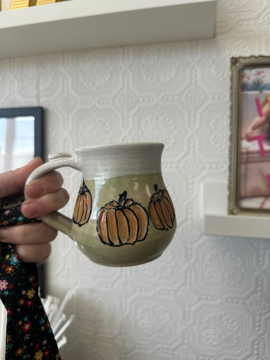 Pumpkin Pottery Mug
