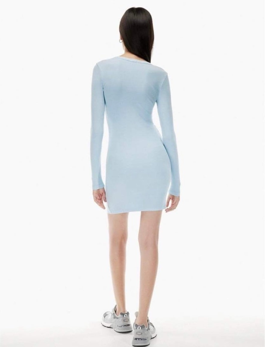 Aritzia/Wilfred Long Sleeve Ribbed Dress Sz L