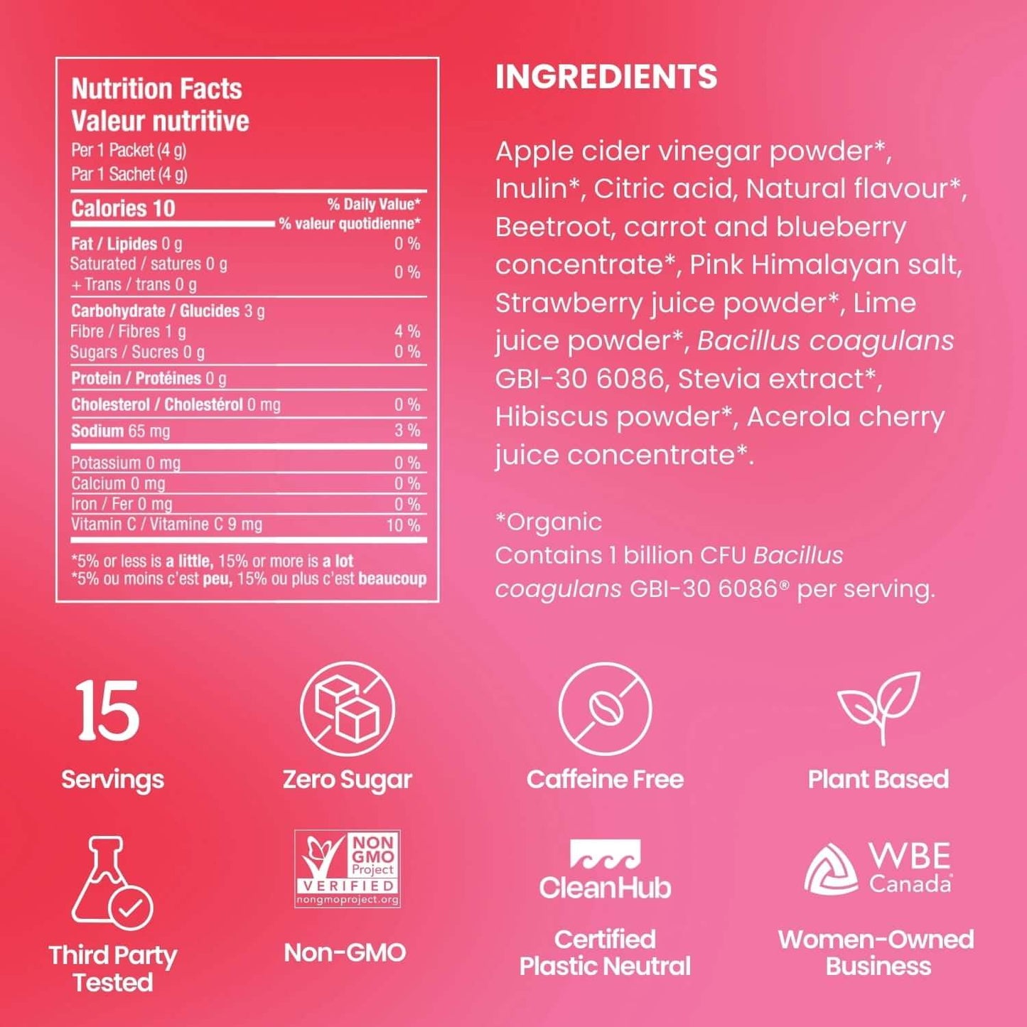 Blume Superbelly Strawberry Hibiscus Hydration Powder