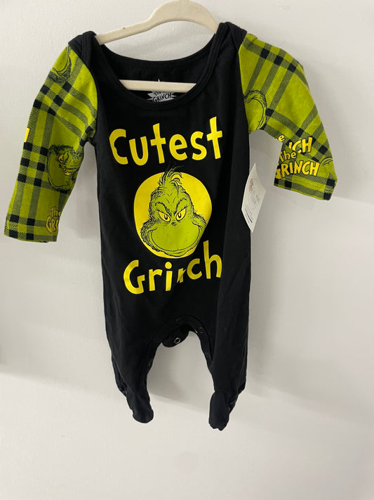 Cutest Grinch Sleeper Sz 6m