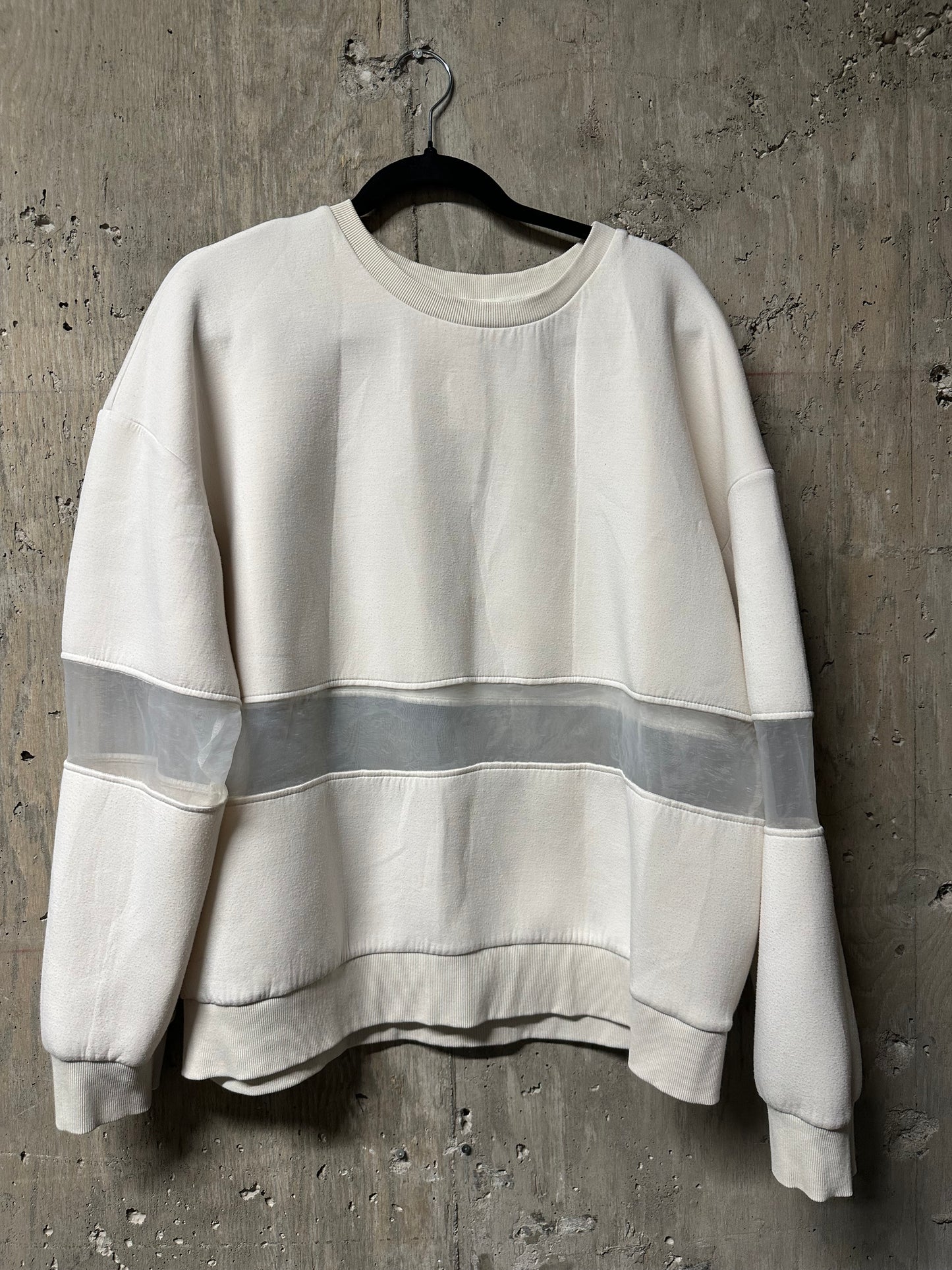 Anthropologie Mesh Sweatshirt Sz L