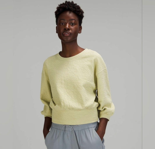 Lululemon Textured Crewneck Pullover Sz 2