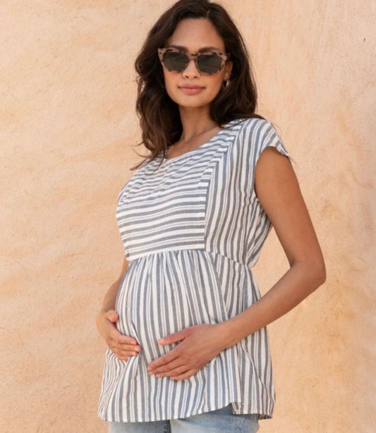 Seraphine Striped Nursing Top NWT Sz 8