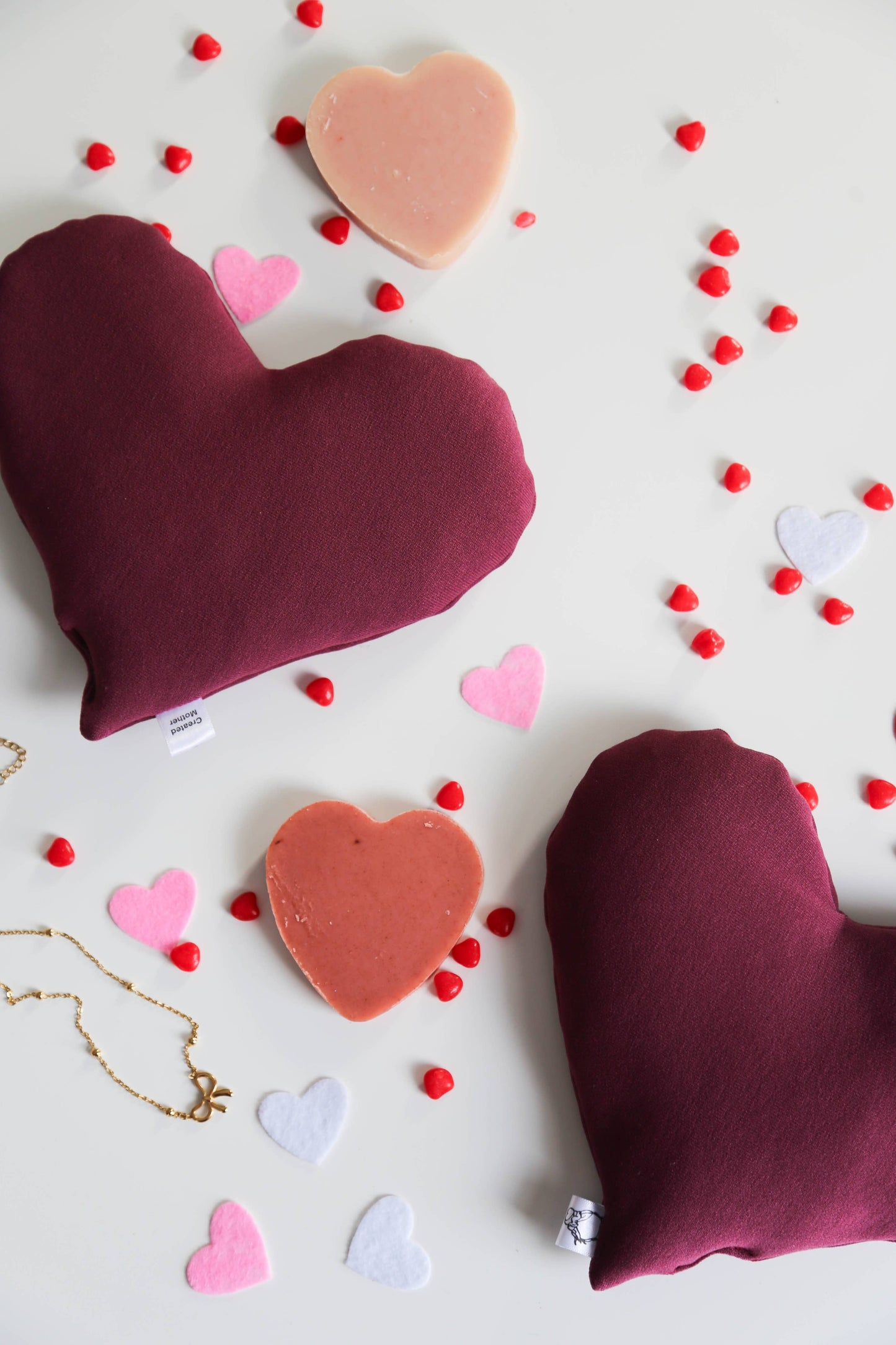 Created Mother - Heart shaped Hot/Cold Therapy Pack: Wheat