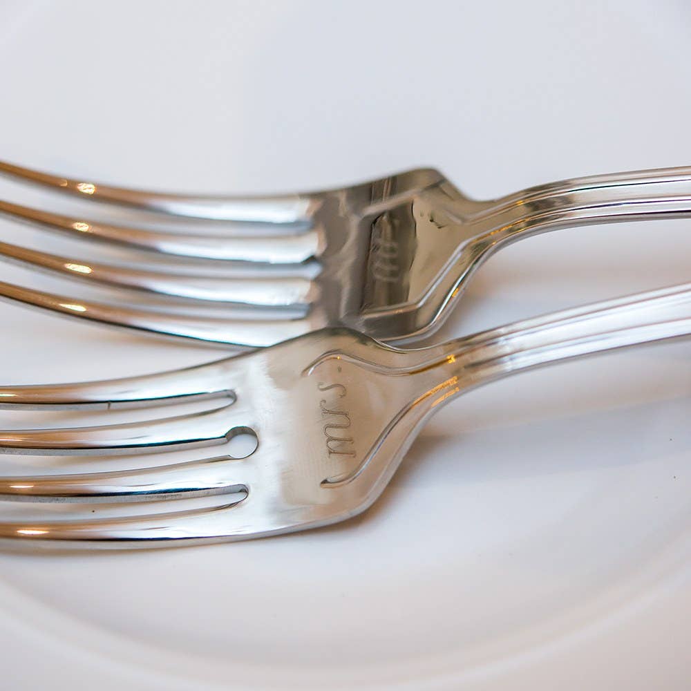 Weddingstar Inc. - Mr. & Mrs. Cake Fork Set
