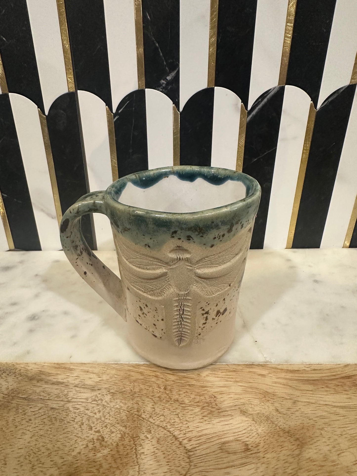 Pottery Dragonfly Mug