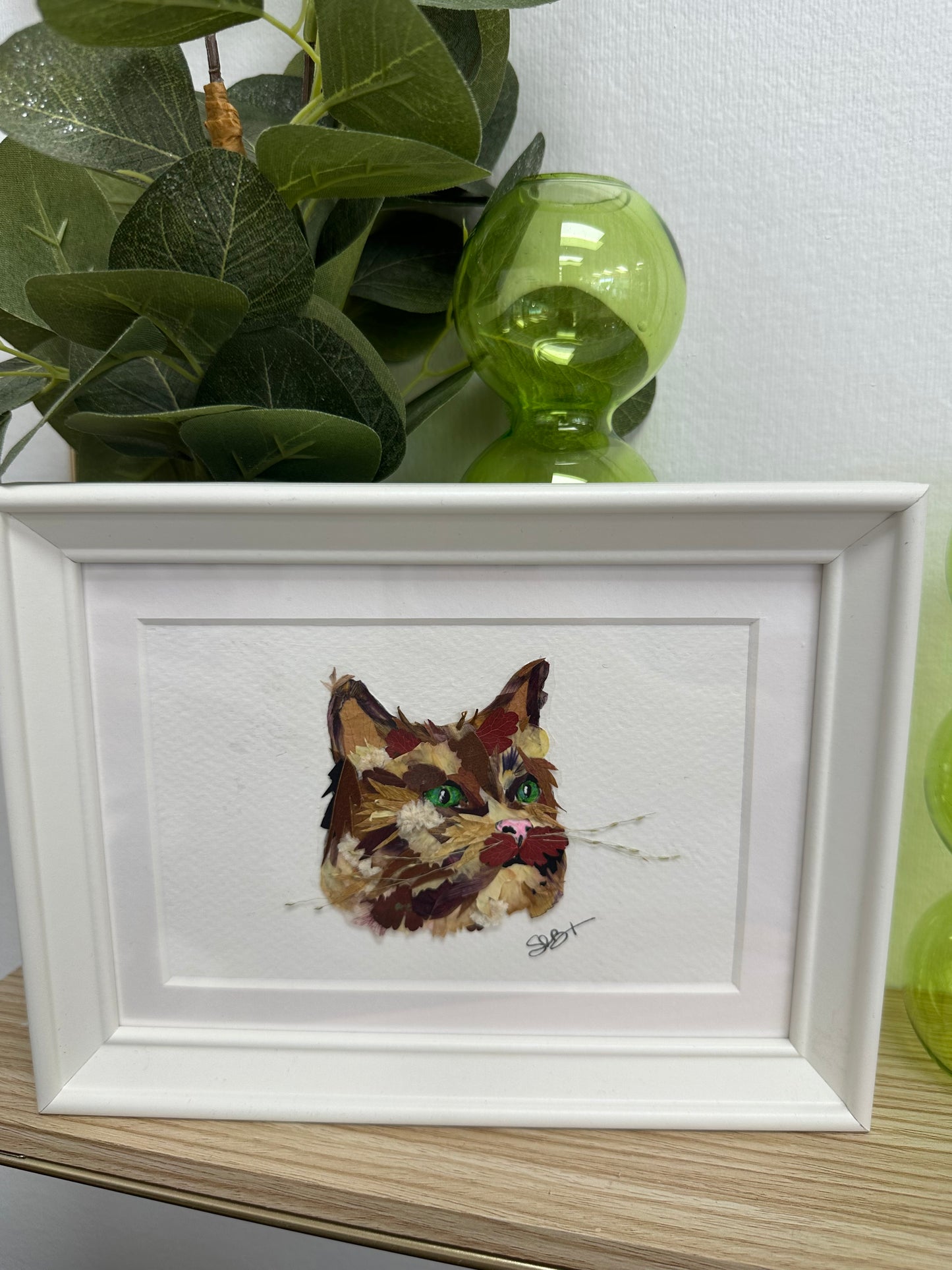 Floral Garden Art - Cat Face