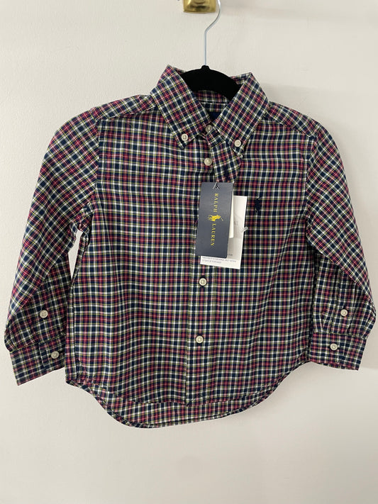 Ralph Lauren Plaid Shirt 2T NWT