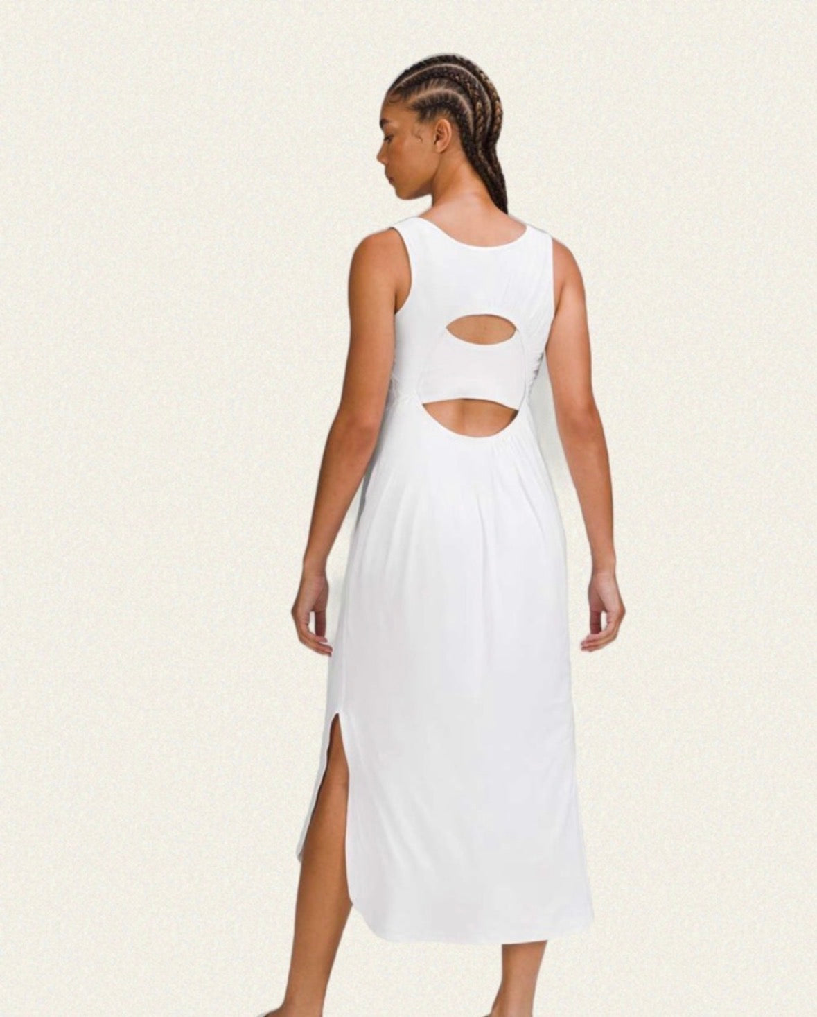 Lululemon Pima Cotton Open-Back Midi Dress Sz 10