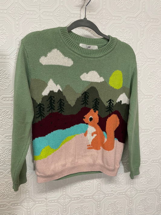 H&M Squirrel Sweater Sz 6/8