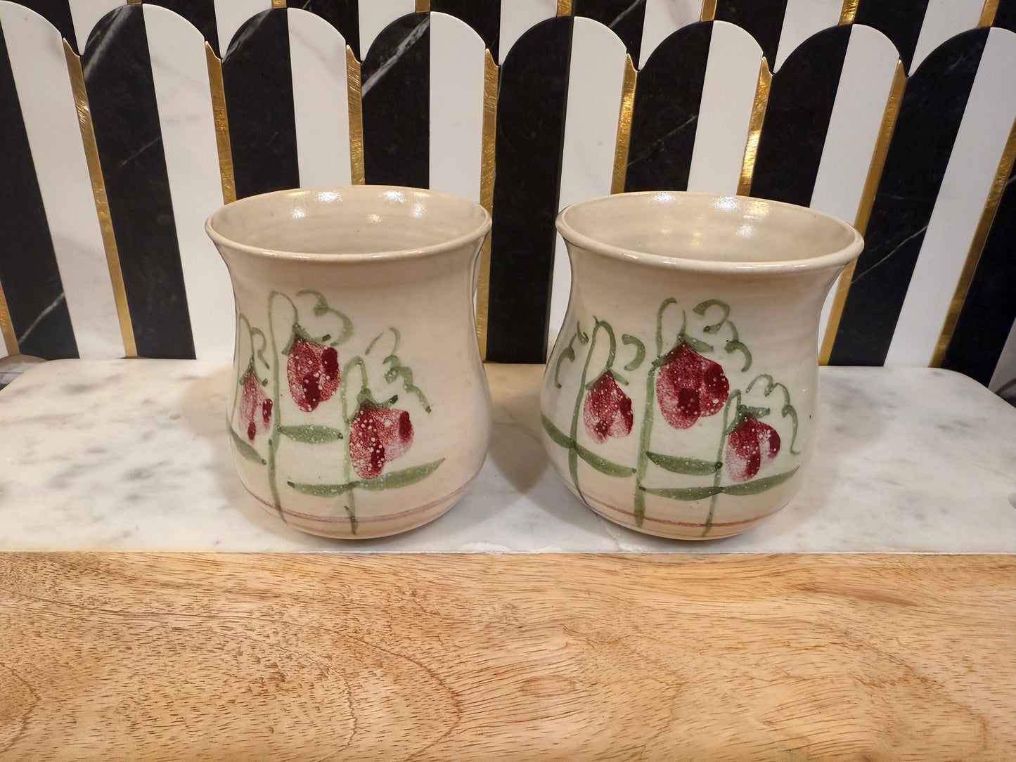 Set of two Pottery Mugs small