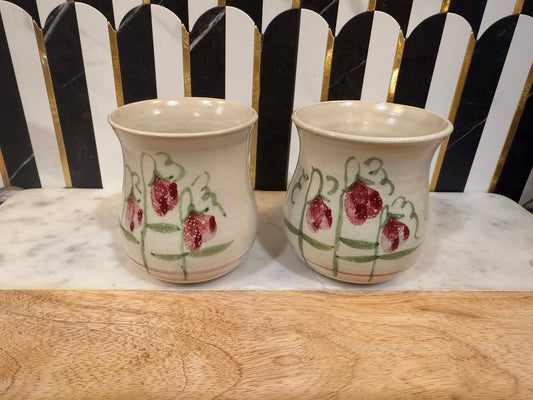 Set of two Pottery Mugs small