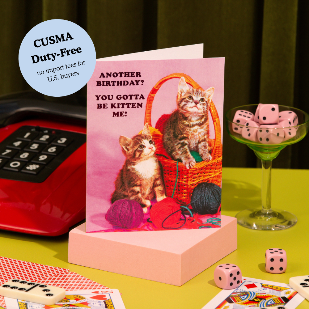 Lucky Goods Paper - Kitten Me! – Foil Birthday Card