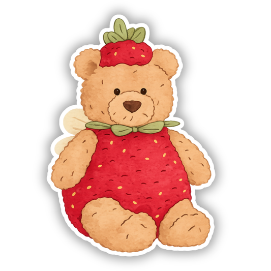 Soft Press Studio - Strawberry Bear Sticker