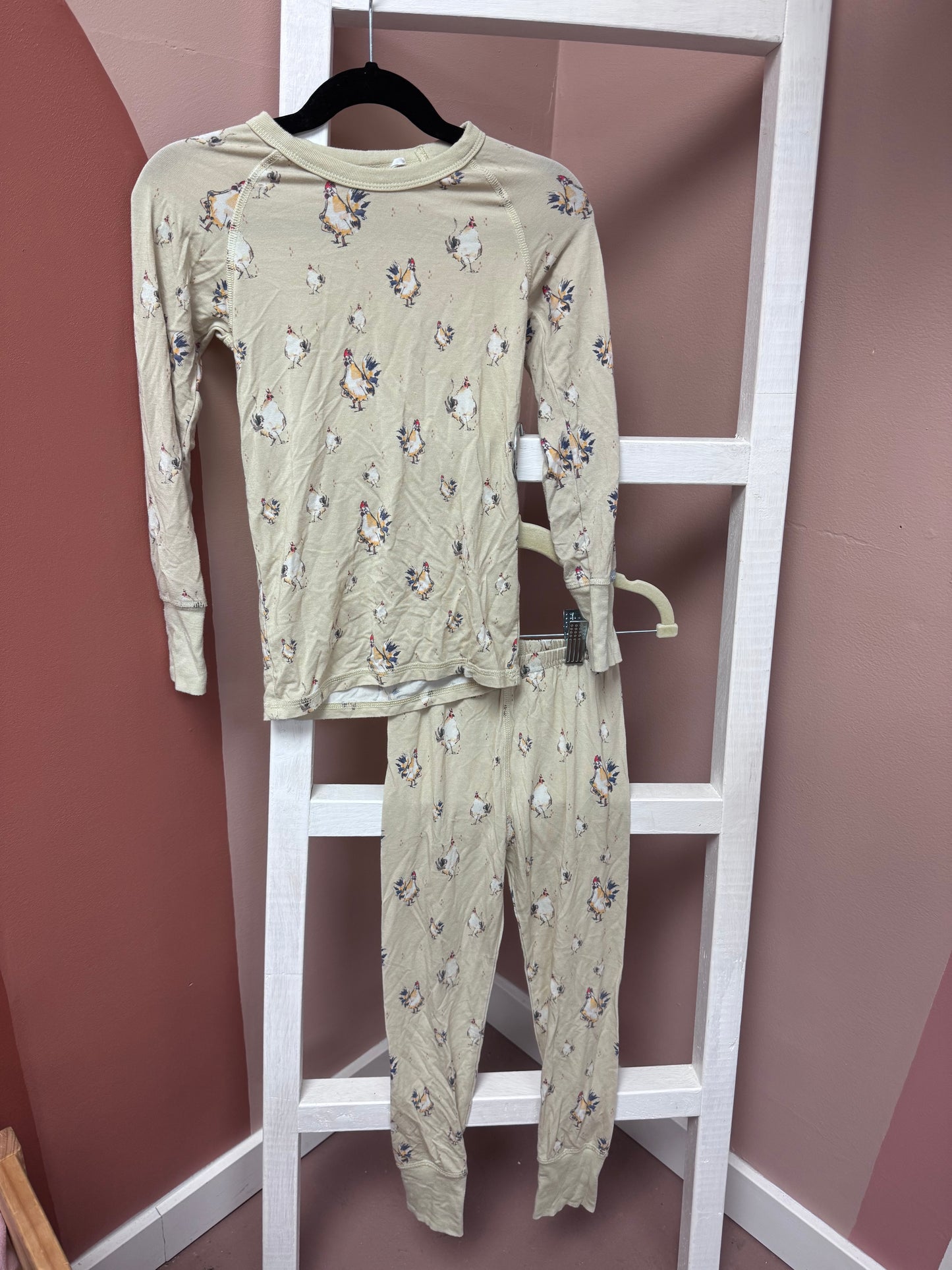 Coccoli Rooster Two Piece Pajamas - Size 5Yr
