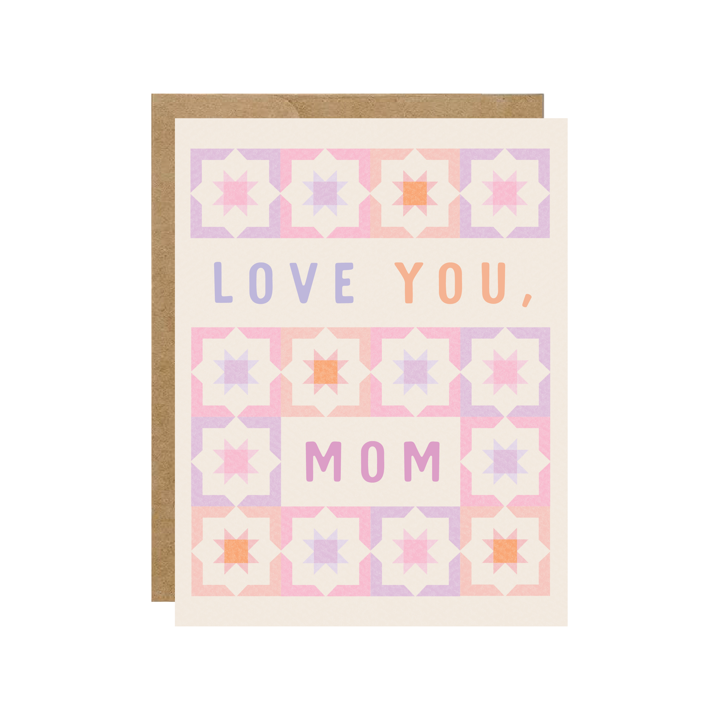 Simple Whimsy - Love You, Mom - Mother's Day Pastel Quilt Card