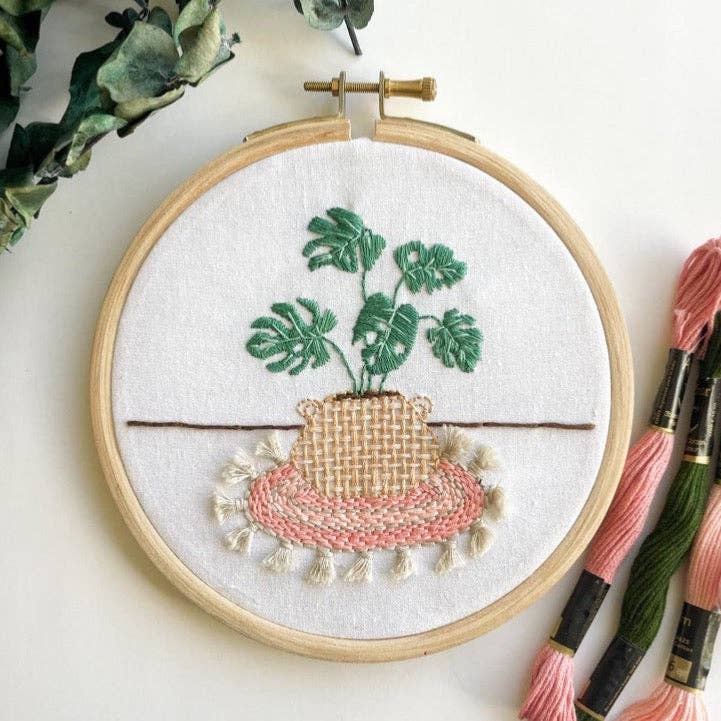 Nabeela Rumi - Monstera- Embroidery Kit