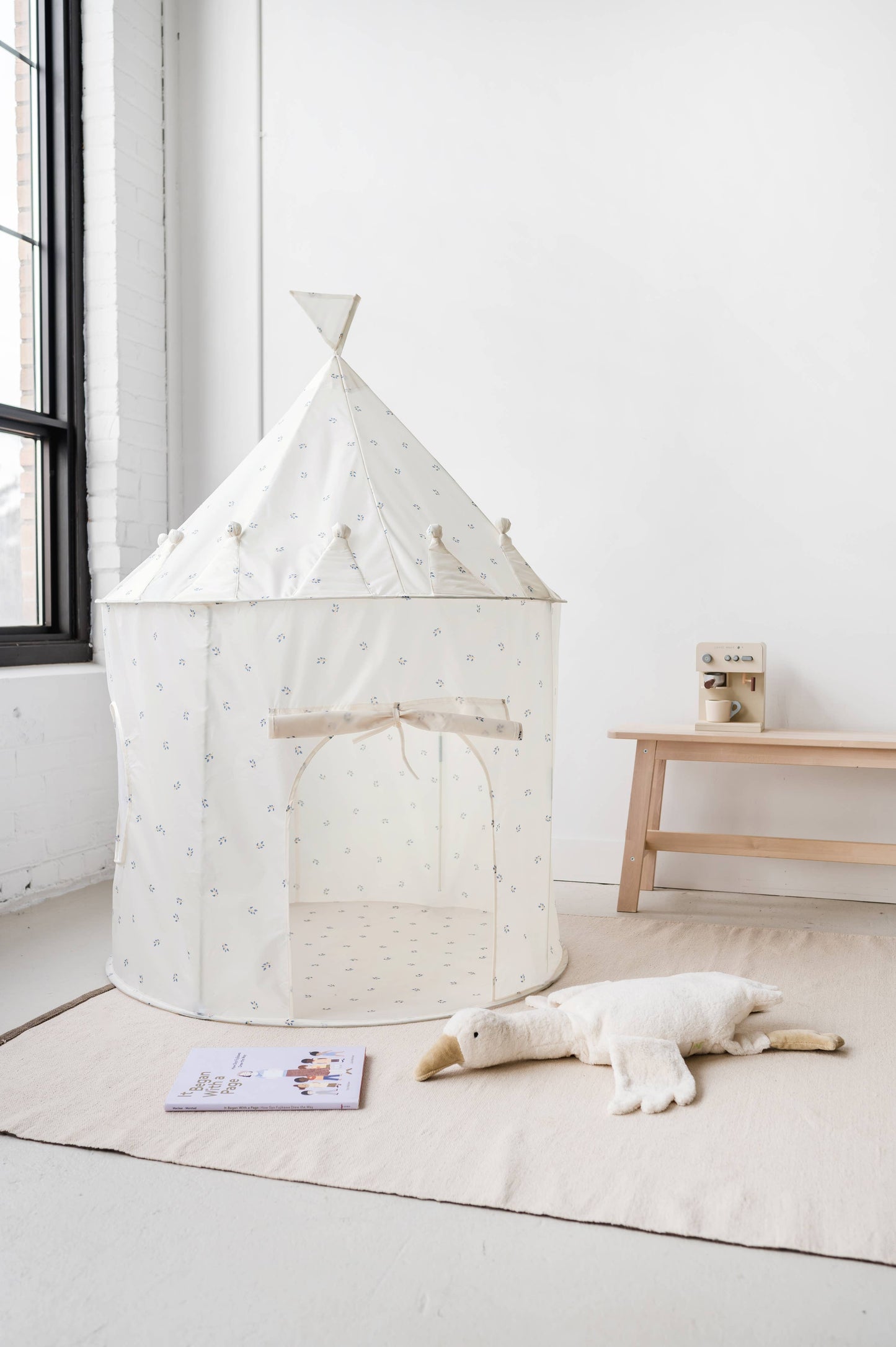 3 Sprouts - Recycled Fabric Play Tent Castle - Prints: Terrazzo Clay